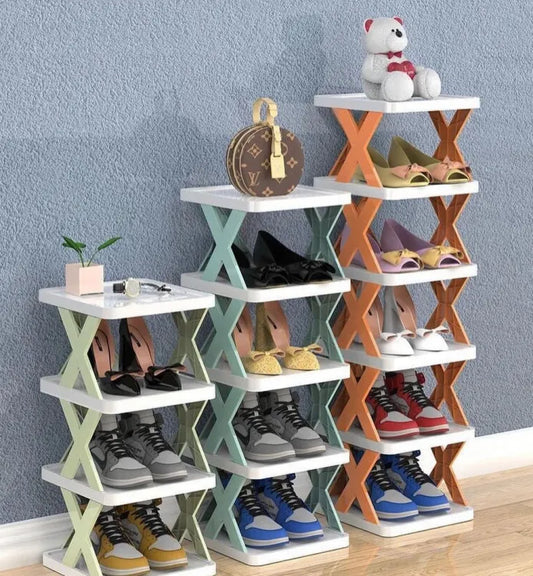Imported 3, 4 and5 Layers Of Plastic Door Shoe Rack Simple Multi-layer Shoe Cabinet Bathroom Local Space Layered Shoe Storage Organizer