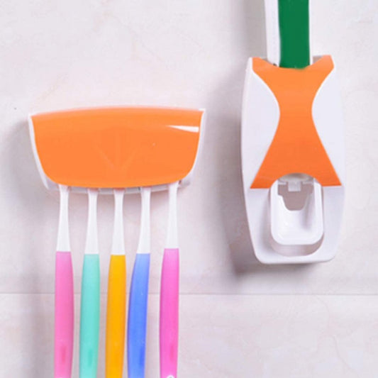 Toothpaste Dispenser With Brush Holder