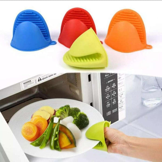 Silicone Oven Gloves Heat Resistant Mini Mitt Pot Holder Cooking BBQ (Pack of 2)