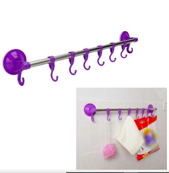 Strong Wall Attachable Hooks Multifunction Hanger With Suction Cup