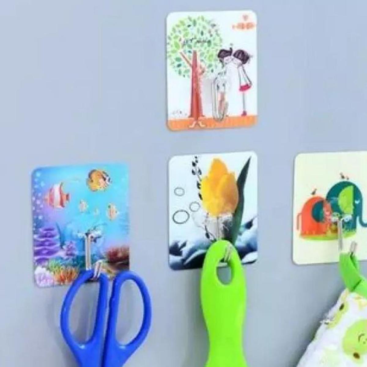 3pcs 3d Super Sticky Wall Hooks For Bags Clothes and Kitchen