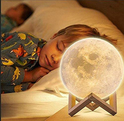 3D Remote Control Print Color Changing Moon Lamp
