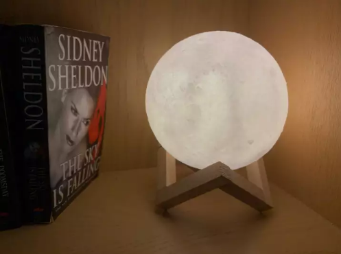 3D Remote Control Print Color Changing Moon Lamp
