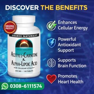 Source Naturals Acetyl L-Carnitine & Alpha-Lipoic Acid In Pakistan